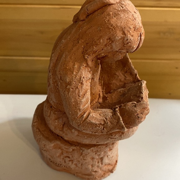 Local artist clay girl reading. - Picture 3 of 7